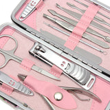 12pcs Manicure Set Pedicure Scissor + Cuticle Knife + Ear Pick + Nail Clipper Kit Stainless Steel Nail Care Tool Sets