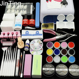 2017 Home Use 36W UV GEL White Lamp & 12 Color UV Gel Nail Art Tool Kits manicure set Be gift for Girl friend