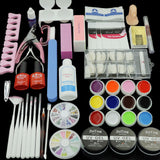 2017 Home Use 36W UV GEL White Lamp & 12 Color UV Gel Nail Art Tool Kits manicure set Be gift for Girl friend