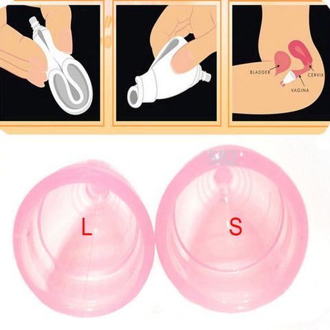 2pcs Feminine hygiene products vagina care / lady menstrual cup / alternative tampons medical silicone cup Free shipping