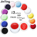 36W Lamp 12 Color UV GEL + clear Nail brushes False Finger Cutter clearnser plus Nail Art Tool Kit Sets