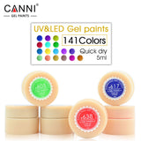 #50618  141 Color CANNI Professional Nail Art Design 5ml UV LED Soak Off Paint Gel Ink UV Gel For Nails