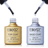 Elite99 Long Lasting No Clean Top Coat Base Coat UV Gel Nail Polish Shiny Sealer Manicure Set Soak off Top Base Nail Primer 10ml