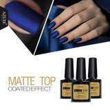 Azure Beauty 8ml Matt Matte Top Coat Nail Gel Polish Nail Art Top Coat Gel Lacquers Long Lasting UV Led Matt Nail Gel Glue