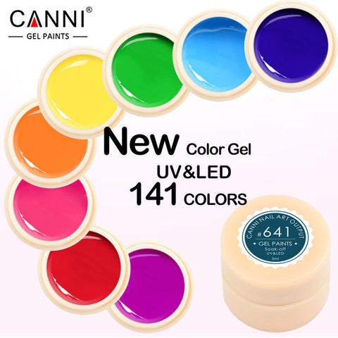 CANNI Gel Lacquer 5ML 141 Pure Colors UV Gel Manicure DIY Nail Art Tips Gel Polish Design 50618 Nail Painting Color Gel Varnish