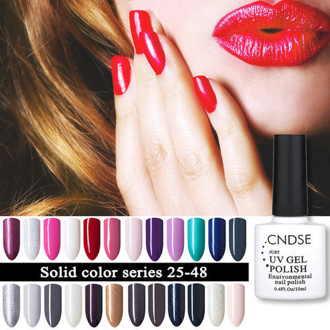 CNDSE 96 Solid Color Fashion Gel Nail LED UV Nail Gel Polish Soak Off Long Lasting LED Nail Polish Lacquer 10ML Gelpolish