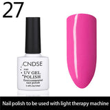 CNDSE 96 Solid Color Fashion Gel Nail LED UV Nail Gel Polish Soak Off Long Lasting LED Nail Polish Lacquer 10ML Gelpolish