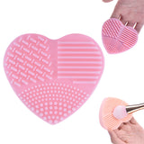 Colorful Heart Shape Clean Make up Brushes Wash Brush Silica Glove Scrubber Board Cosmetic Cleaning Tools for makeup brushes