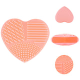 Colorful Heart Shape Clean Make up Brushes Wash Brush Silica Glove Scrubber Board Cosmetic Cleaning Tools for makeup brushes