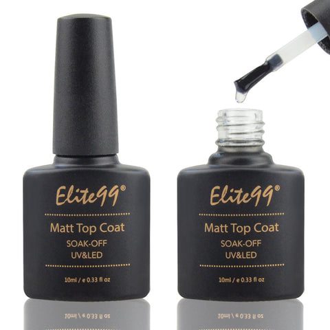 Elite99 10ml Matt Matte Top Coat Nail Gel Polish Nail Art Tips Dull Finish Top Coat Gel Long Lasting Gel Lacquer Matt Top Gel
