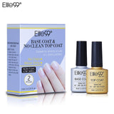 Elite99 Long Lasting No Clean Top Coat Base Coat UV Gel Nail Polish Shiny Sealer Manicure Set Soak off Top Base Nail Primer 10ml