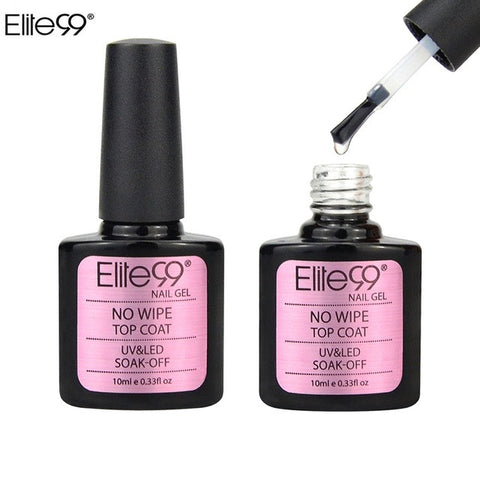 Elite99 Soak Off No Wipe Top Coat UV Gel Nail Polish Sealer No Cleaning Needed UV Gel Nail 10ml