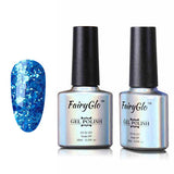 FairyGlo 10ml Neon Color Gel Nail Polish + 1 pcs Buffer Flie Soak off Gel Polish Set Bling Vernis Semi Permanent Gelpolish Kit