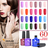Free Shipping Nail Art Design Manicure Venalisa CANNI 60 Color 7.5Ml Soak Off Enamel Gel Polish LED UV Gel Nail Polishes Lacquer