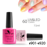 Free Shipping Nail Art Design Manicure Venalisa CANNI 60 Color 7.5Ml Soak Off Enamel Gel Polish LED UV Gel Nail Polishes Lacquer