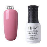 HNM 8ml Soak Off UV Gel Nail Polish Pure Colors Nail Gel Polish Gel Lak Vernis Semi Permanent Lacquer Gel Varnishes Gelpolish