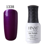 HNM 8ml Soak Off UV Gel Nail Polish Pure Colors Nail Gel Polish Gel Lak Vernis Semi Permanent Lacquer Gel Varnishes Gelpolish
