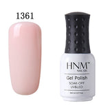 HNM 8ml Soak Off UV Gel Nail Polish Pure Colors Nail Gel Polish Gel Lak Vernis Semi Permanent Lacquer Gel Varnishes Gelpolish