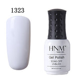 HNM 8ml Soak Off UV Gel Nail Polish Pure Colors Nail Gel Polish Gel Lak Vernis Semi Permanent Lacquer Gel Varnishes Gelpolish