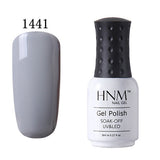 HNM 8ml Soak Off UV Gel Nail Polish Pure Colors Nail Gel Polish Gel Lak Vernis Semi Permanent Lacquer Gel Varnishes Gelpolish