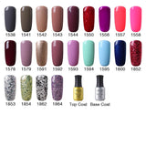 HNM 8ml Soak Off UV Gel Nail Polish Pure Colors Nail Gel Polish Gel Lak Vernis Semi Permanent Lacquer Gel Varnishes Gelpolish
