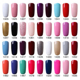 HNM 8ml Soak Off UV Gel Nail Polish Pure Colors Nail Gel Polish Gel Lak Vernis Semi Permanent Lacquer Gel Varnishes Gelpolish