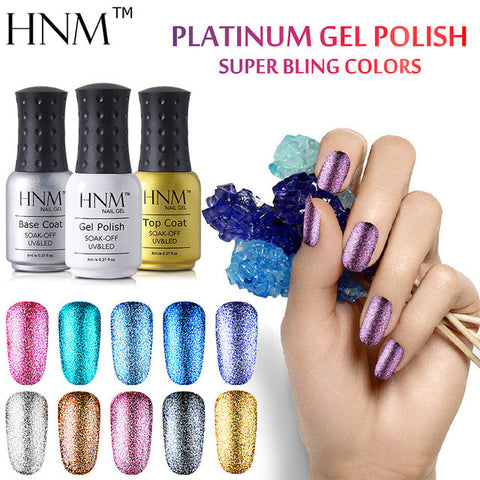HNM Super Bling 8ML UV Gel Nail Polish Long Last Nail Gel Polish Platinum Gel Varnish Gel Lacquer Lak Vernis Semi Permanent