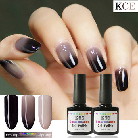 RARJSM ® Gray Blue To Pink Temperature color changing gel nail polish