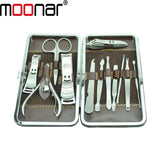 Portable Stainless steel Nail Art Manicure Set Nail Care Tools with Mini Finger Nail Cutter Clipper File Scissor Tweezers