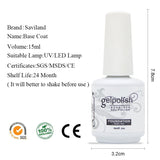 Saviland 2pcs Primer Base Coat No Cleaning Non Cleansing Top Coat For Soak Off Uv Nail Gel Polish Glue Long Lasting Lacquer