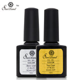 Saviland 2pcs Primer Base Coat No Cleaning Non Cleansing Top Coat For Soak Off Uv Nail Gel Polish Glue Long Lasting Lacquer