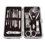 Stone Pattern Case+12 in 1 pcs Nail Clipper Kit Nail Care Set Pedicure Scissor Tweezer Knife Ear pick Utility Manicure Set Tools