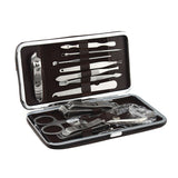 Stone Pattern Case+12 in 1 pcs Nail Clipper Kit Nail Care Set Pedicure Scissor Tweezer Knife Ear pick Utility Manicure Set Tools