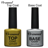 Vrenmol 1pcs Nail Gel Top Coat Top it off + Base Coat Foundation for UV Gel Polish Non Cleansing Top and Base Coat Primer