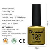 Vrenmol 1pcs Nail Gel Top Coat Top it off + Base Coat Foundation for UV Gel Polish Non Cleansing Top and Base Coat Primer