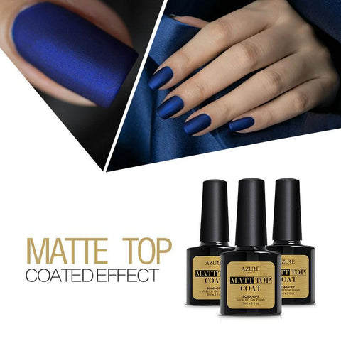 Azure Beauty 8ml Matt Matte Top Coat Nail Gel Polish Nail Art Top Coat Gel Lacquers Long Lasting UV Led Matt Nail Gel Glue